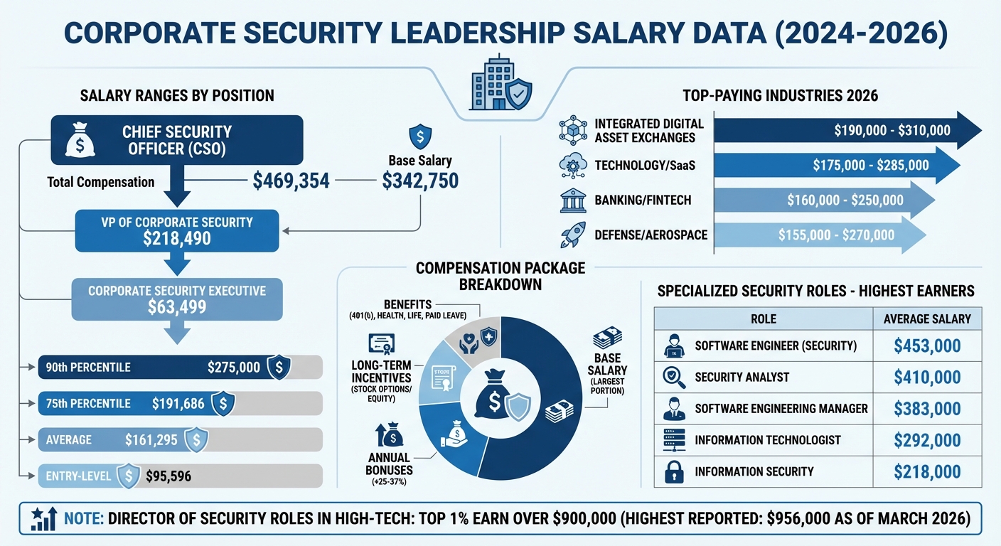 Corporate Security Leadership Salary Ranges by Role and Industry 2024-2026