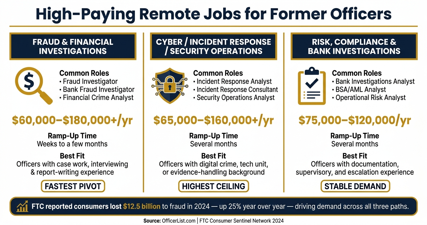 High-Paying Remote Jobs for Former Officers: Pay, Fit & Ramp-Up Time